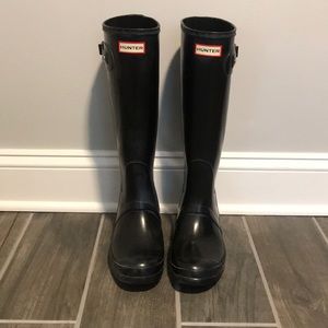 Black Hunter Wellie Rain Boots-size 9